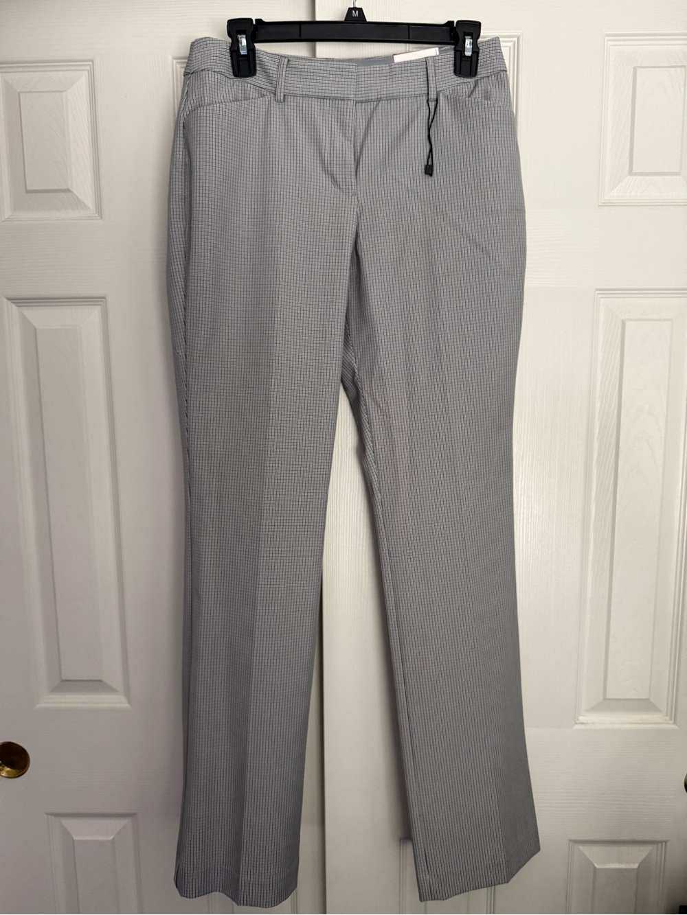 Express women’s Light Gray Micro-Check Dress Pants